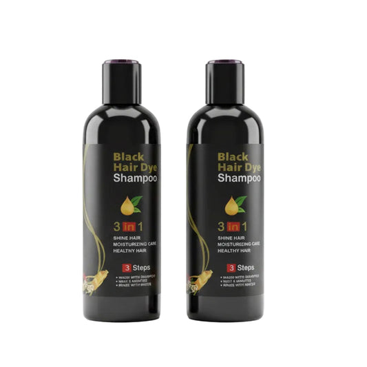 Unisex Instant Black Herbal Hair Dye Shampoo for Grey Hair Coverage Shampoo 3 in 1(100ml) Pack Of 2